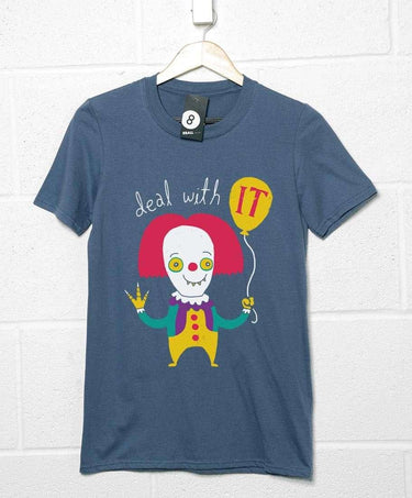 Deal With IT DinoMike Unisex Mens Graphic T-Shirt 8Ball
